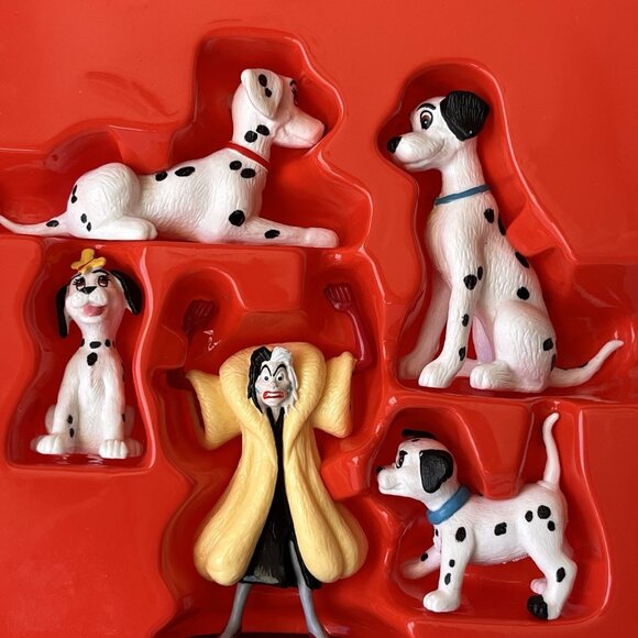 101 Dalmatians Figurine Gift Set 5 Pc Wizzer Jewel Cruella Vintage 90s Applause - Picture 5 of 12